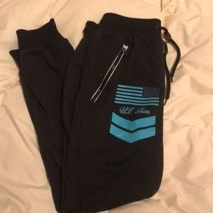 United Lifters blue plate joggers
